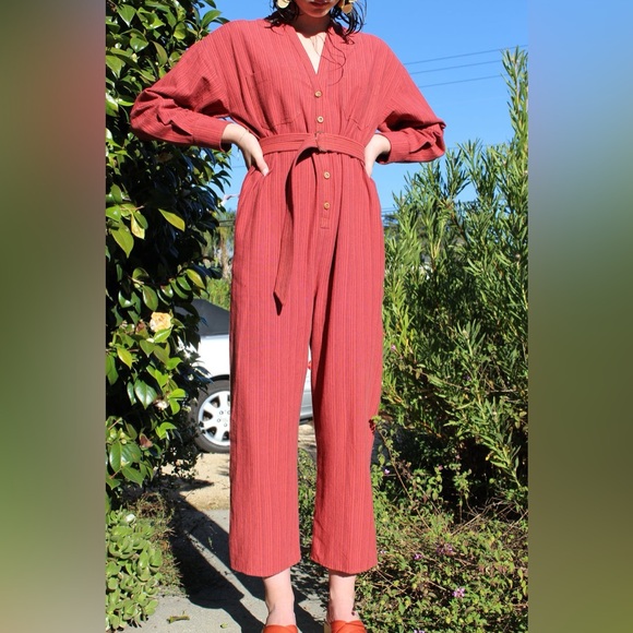 Heinui Sammo Jumpsuit - Vermilion Indigo Stripe - Picture 1 of 13